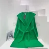 Serviette verte jacquard peignoir vintage à capuche à capuche en tissu habitant automne robes de bain chaud d'hiver