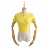 Sexy crop sweater women pullover summer ribbed cropped kawaii polo shirt white knitted 210521