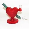 Pipa ad acqua in vetro da 6 pollici Pipa da fumo a forma di cuore Bong Oil Rigs Narghilè Dab Rig bong con ciotole scorrevoli raccoglitore di cenere