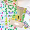 Hediye Paketi Kore Zafer Çiçek Chasing Yıldız Sticker DIY Karalama Defteri Alt Kolaj Telefon Günlüğü Mutlu Plan Dekorasyon