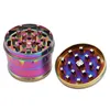 Latest 50MM Colorful Rainbow Skull Smoking Dry Herb Tobacco Grind Spice Miller Grinder Crusher Grinding Chopped Hand Muller Cigarette Tool High Quality DHL Free