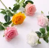 Dekorativa blommor Multicolor Moisturizing Rose Flower Enstaka Stam Godkvalitet Konstgjorda För Bröllopsdekorationer RH2418