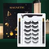 Makeup 3D mink 6Pairs/Set Glue-free False Eyelashes with Tools Eyelash Tweezers/2pcs Self-adhesive eyeliner Full Kit