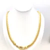 Scales skin Chain Solid CUBAN Link Necklace Stunning 24K Fine 18ct THAI BAHT G/F Gold AUTHENTIC 10MM Mens 24" 60CM1066053