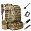55L Large Tactical Bag Military Molle Backpack Army Camo Multifunction Outdoor Trekking Hiking Hunting Backpack Detachable Y0803