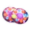 Luminous Oito Starry Planet Push Pop Bubbles Popper Sensory Fidget Fitget Toys Planetas Placas Spinners Stress Relief Puzzle Crianças Decompres