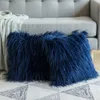 Fourrure en peluche housse de coussin décor à la maison oreiller salon chambre canapé couverture décorative 43x43cm nouvelle taie d'oreiller