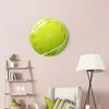 Decoração de casa quartzo mudo relógios de parede Plexiglass superfície acrílica esporte Tennis Ball Plate Fan Sala de estar 244G