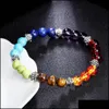 Beaded, Strands Seven Colorf Chakra Reiki Bracelet Energy Quartz Healing Nce Beads Women Fashion Jewelry Charms Bracelets Beaded Drop Delive