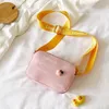 Bonito bolso de mensajero para niños, monedero de cuero PU para niñas pequeñas, bolsos de mano, bolsos de hombro cuadrados pequeños para niños