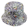 ユニセックス2辺のリバーシブルバケツ帽子おかしい米国ドル3Dプリント包装屋外ヒップホップフィッシャーマンキャップワイドブリム帽子
