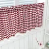 Curtain & Drapes 2pcs/Set Short Curtains For Living Room Rod Style Lace Bedroom Plaid Blackout Blinds Home Decorations Salon
