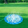 170cm Kids Sprinkler Pad Mat Children Summer Outdoor Water Splash Play Mat Lawn Inflatable Sprinkler Cushion Toy 210724