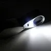 40x 25mm Mini Pocket Mikroskop Förstoringsglas Metall Fällbar LED UV Light Upplyst Smycken Loupe Förstoringsglas Valuta Detekterar 9890