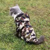 Pet Raincoat Cat Dog Odzież Moda Kamuflaż Drukuj Puppy Jacket Teddy Bichon Bulldog Zwierzęta Psy Odzież