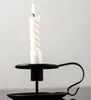 Porta di candele conica di ferro Black Candlestick Holdish Stands Decorazioni per feste da pranzo per matrimoni 6713518