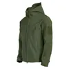 Military Shark Skin Soft Shell Jacket Men Outdoor Tactical Waterproof Army Combat Hooded Bomber X0710