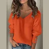 Camisolas femininas Mulheres pulôver de malha camisola colarinho de arco sólido botões de manga de tricô Casual outono inverno tops Jumper macio quente puxa