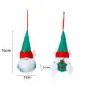 Julen ansiktslös docka smycken träd hängande hängen handgjorda plysch gnome santa dockor dekorationer 2st / set dd689