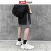 Lappster sommar falska två bitar sweatshorts ankomst streetwear hip hop springa shorts hajuku kpop patchwork jogger 210622