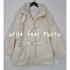 Bella Kadınlar Rahat Kalın Sıcak Dış Giyim Uzun Faux Kuzu Kürk Ceket Gevşek Kış Coat Kadınlar Siyah Kürk 210925