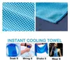 Quick Drying Cooling Towel Instant Cool Relief Sports Portable Yoga Gym Running Travel Towels With Silicone Bag