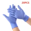 Five Fingers Gloves 20 50pcs Disposable Latex Nitrile Universal Work Gardening Dishwashing Household Cleaning White Black Blue Time Limited