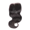 HD 4x4 dentelle fermeture pré-plumée vague de corps en gros brésilien Remy cheveux humains HD dentelle pour les femmes noires