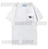 Летний дизайнер футболки мужские буквы печати футболки дизайнеры треугольник карманные футболки парижская одежда с коротким рукавом футболка женские свободные стиль
