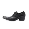 Fashion Men Real Leather Shoes Pointed Toe Lace Up Party Dress Shoes Big Size Formal Business Footwear