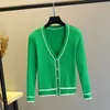 Slim Cardigan Damen strickt Pullover Frühling Herbst Mantel V-Ausschnitt Plus Größe Kleidung Langarm Dünne Pullover Kurze Mäntel1