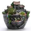 Succulent Plants Planter Flowerpot Resin Flower Pot Desktop Potted Holder Home Garden Decoration 211130