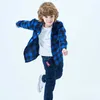 Teenager Kids Boys Shirts Toddler Long Sleeve Plaid Blouse Spring Autumn Pocket Cotton Children Flex Camicia 8 10 12 Years 210713