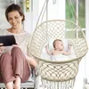 Camp Furniture Baby Hammock Cradle Swing Bed Born Hanging Woven Basket White Suitable For 06 Months5314565