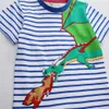 Jumping Meters Summer Stripe Boys T-shirt Fashion Embroidery Baby Cotton Tops Tees 210529