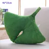 High quanlity 3D simulation plant leaves plush cushion soft home green decoration stuffed slepping pillows or office nap 211203