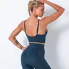 Бесшовные Ebb Woman Sportwear Йога набор тренажерный зал Бюстгальтер Brara Pad Высокая талия Данды Фитнес Одежда одежды Костюмы