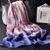 100％ピュアロングスカーフ女性2021ラグジュアリーブランドレディースのレアルラップスカーフ島Fourard Femme Natural Silk Scarves