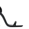 Kadın Tasarımcı Ayakkabı Partisi Yüksek Topuklu 10 cm Topuk Lüksler Elbise Saçlı Ayak Parça Kırmızı Dip Topuklu Strappy Slaytlar Maxstep1