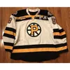 Vin40Vintage Providence Bruins Game Worn Jerseys 8 Chris Breen 2 Alex Grant 49 Frank Vatrano 2015-16 hockey jersey Custom Any Number and Name