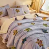 Double-layer Quilt Thickened Artificial Cashmere Winter Nap Cover Coral Fleece Warm Flannel Comfortable Blanket Mattress