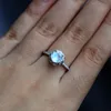 Wedding ringen rond unieke maansteen verlovingsring zilveren kleur vintage vrouwen mode bruidsjuwelen jubileum cadeau edwi22