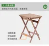 Camp Furniture Simple Balcony Wooden Folding Table Indoor Terrace Combination Leisure Dining And Chair Retro Pastoral Solid Wood Bench Co