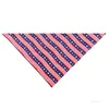 Jour de l'indépendance serviette de salive pour animaux de compagnie lavable foulard triangulaire bavoir bandana pour chat chien réglable vêtements pour chiens T2I51774