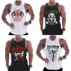 Fitnesskleding Heren Spiershirt Katoenen top Workout Bodybuilding Sportwear Tanktop Mouwloos vest