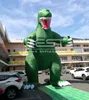 Dinosaurio verde gigante inflable de publicidad exterior de 25 pies de altura personalizado