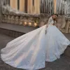 Vestidos De Novia Bridal Gown Long Sleeve Wedding Dresses Pearls Appliques Fashion Robes De Mariage Backless Hochzeitskleid