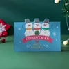 Merry Christmas Greeting Paper Card S Xmas Gift Handschrift Blessing Postcardsanta Claus Snowman Bear Cartoon Pattern Cards Bh4878 Tyj