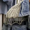 Kadın Trençkotları Kadın Harajuku Dikişli Ceket Kadın Bahar Sonbahar Omuz Elmas Seti Boncuklar Denim Bel Drawstring