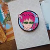 Pins broszki saiki kusuo no sai-nan zielone okulary różowe anteny emaliowane pin japońskie nadprzyrodzone anime manga broszka seu22